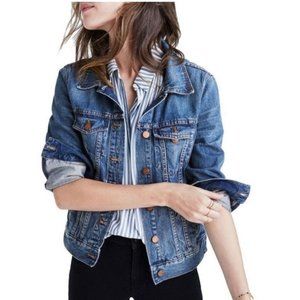 Madewell Classic The Jean Jacket Button Medford Wash Blue 100% Cotton